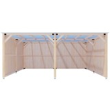 6x6 m Carport with Wooden Panels