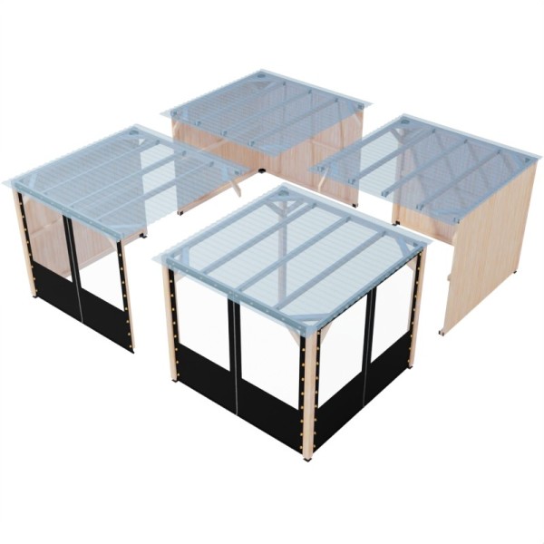 Dual Car Canopy – Wood and Tarpaulin Combination