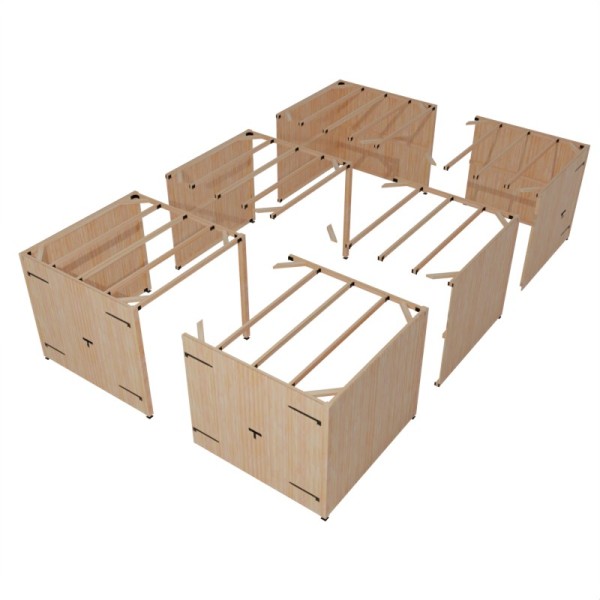 Carport + Garage storage 6×9 m (9 Combined Pergolas)