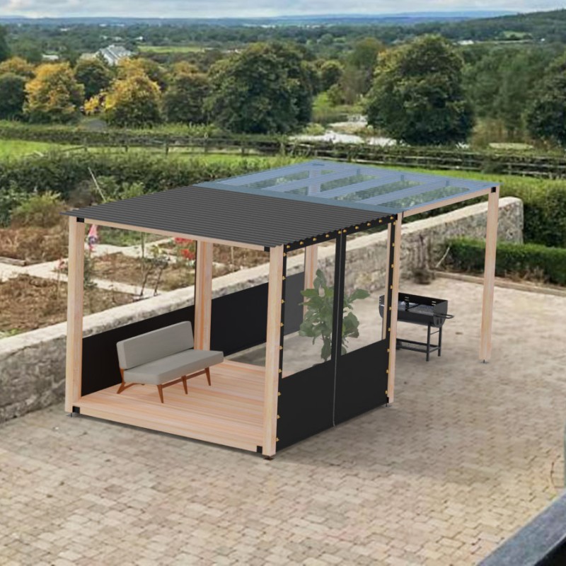 3D Model 3x6 m – Open, with Tarpaulin and Flooring