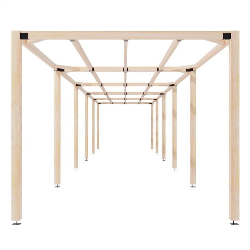 Contemporary Pergola Walkway 3x15m